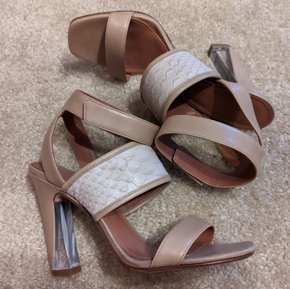 Sigerson Morrison Python Velcro Strap Heel - image 6